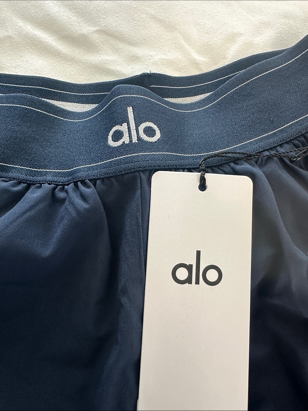 ALO Yoga Navy Blue Match Point Women's Athletic Shorts - Picture 2 of 5